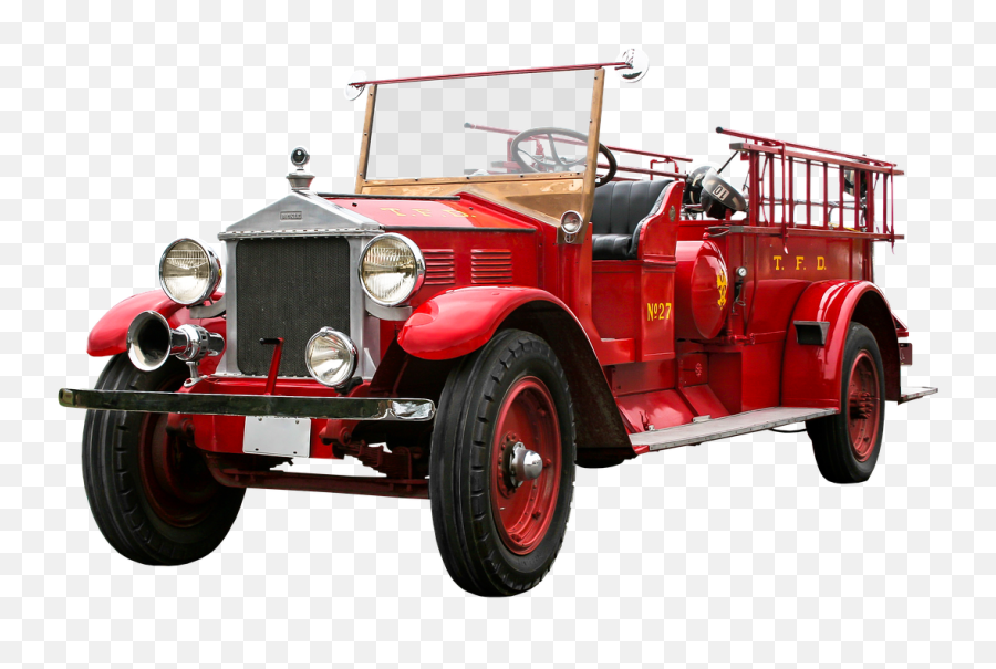 Vehicle Traffic Fire Fire Truck - Vintage Fire Truck Transparent Background Emoji,Firetruck Emoji
