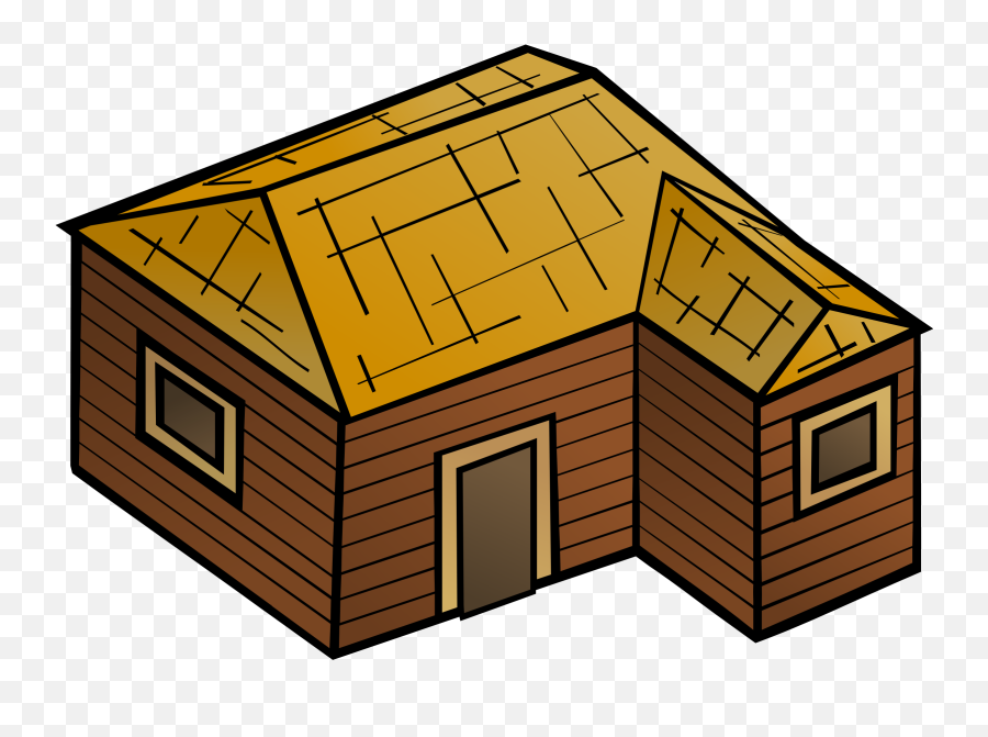 Wooden House Vector Clipart Image - Clip Art Wood House Emoji,Real Estate Emojis
