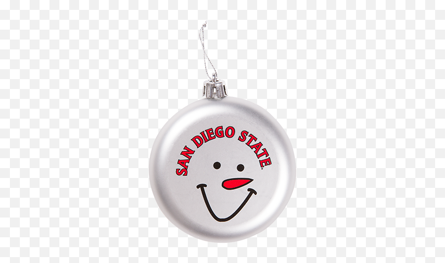 San Diego State Snowman Face Ornament - Locket Emoji,Snowman Emoticon