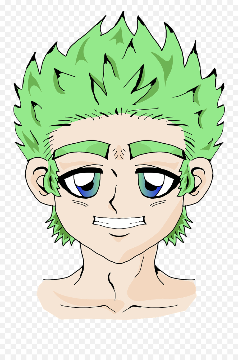 Blonde Boy Cartoon Comic Comic - Green Anime Boy Transparent Emoji,Blonde Hair Emoji