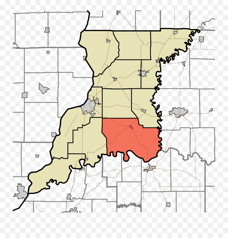 Map Highlighting Harrison Township - Vincennes Indiana Map Emoji,Indiana Emoji