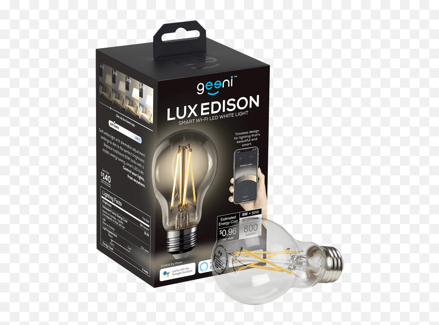 Geeni Smart Edison Bulbs 60w - Geeni Edison Bulb Emoji,Light Bulb Camera Action Emoji