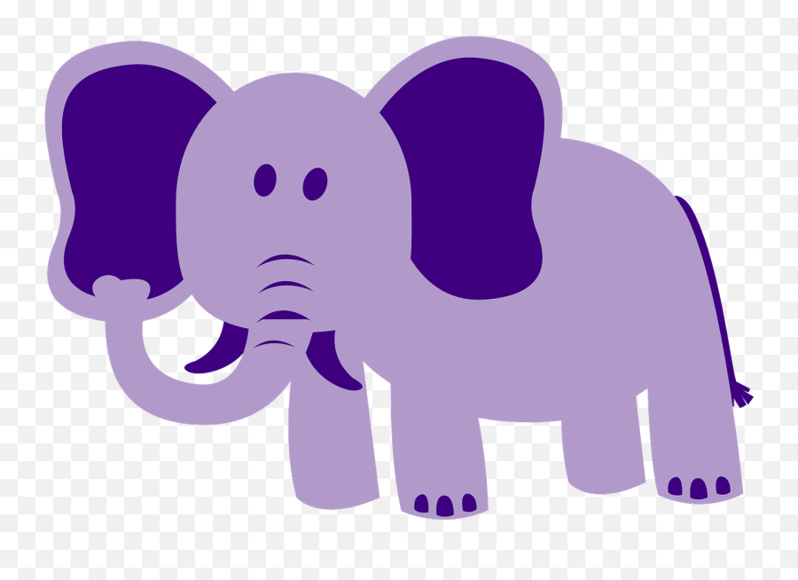 Elephant Large Animal African Wildlife - Colourful Animals Clip Art Emoji,Ten And Rain Emoji