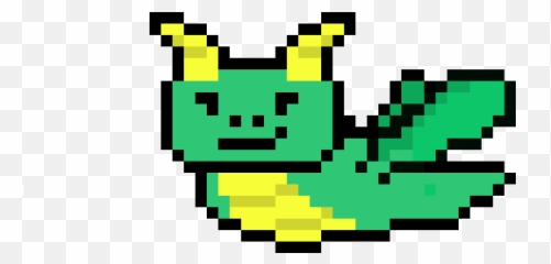 Flying Worm - Pixel Art Line Tutorial Emoji