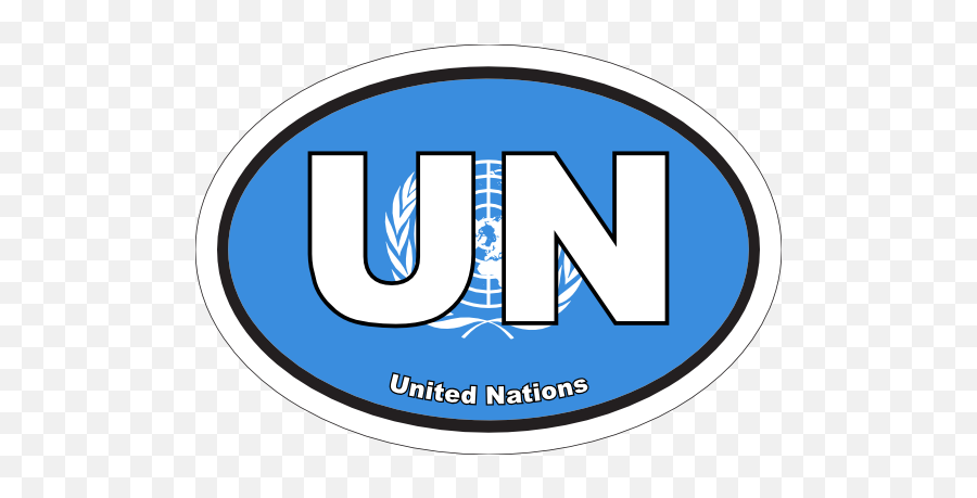 United Nations Un Flag Oval Sticker - Circle Emoji,Cuba Flag Emoji