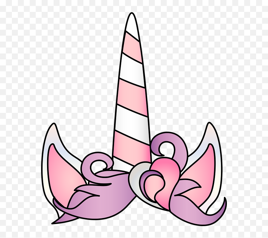 Graphic Unicorn Horn - Unicorn Ears And Horn Drawing Emoji,Unicorn Emoticon
