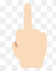 Emoji U1f595 1f3fb - Rodkowy Palec Emoji,Bird Finger Emoji