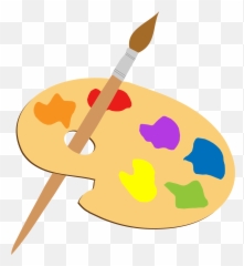 Paint Palette Clipart Png - Paint Brushes Clipart Png Emoji,Palette Emoji