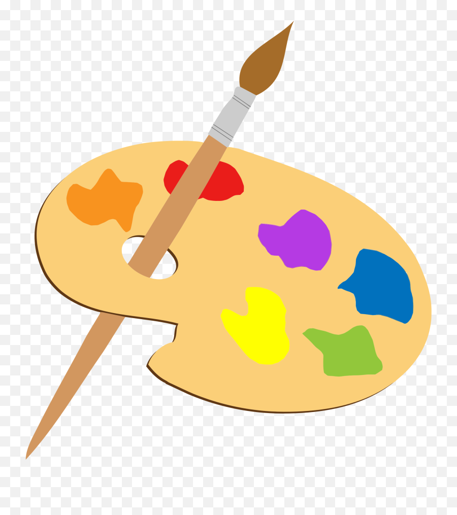 Paint Palette Clipart Png - Paint Brushes Clipart Png Emoji,Palette Emoji