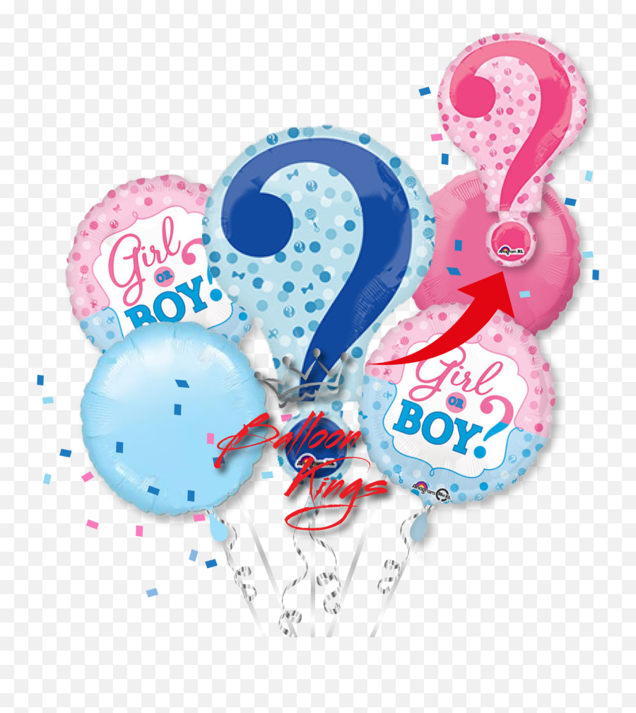 Gender Reveal Bouquet - Boy Or Girl Balloon Emoji,Baby Stroller Emoji