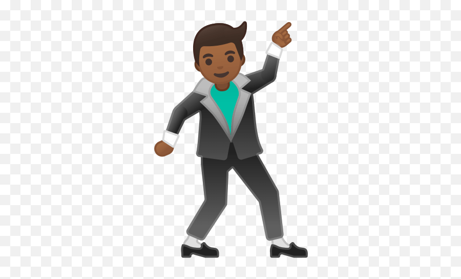 Man Dancing Emoji With Medium - Black Man Dancing Emoji,Collar Emoji