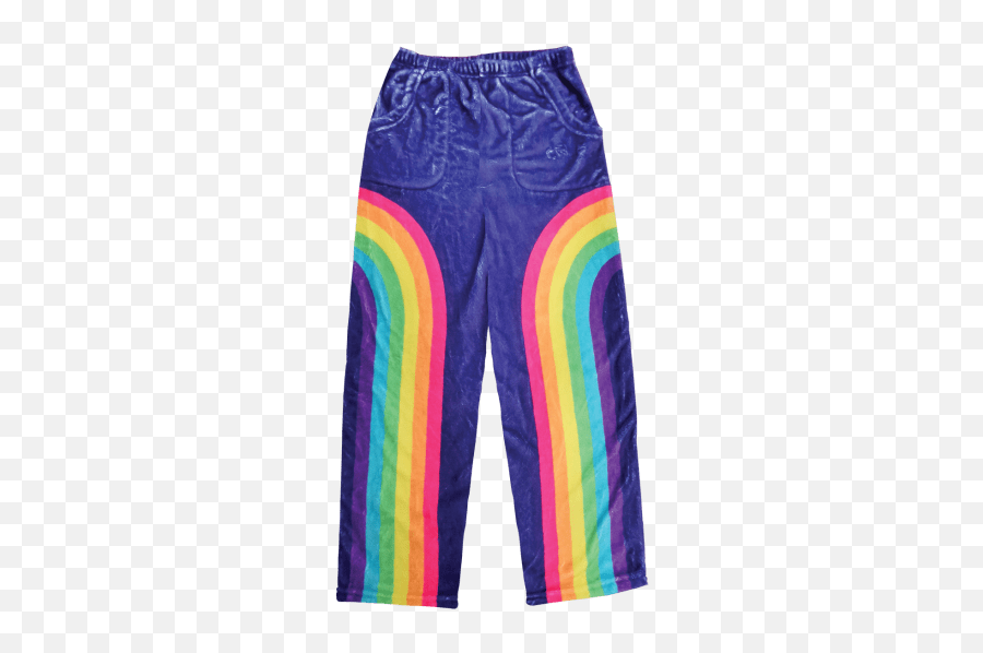 Iscream Rainbow Plush Pants - Rainbow Pants Emoji,Shorts Emoji