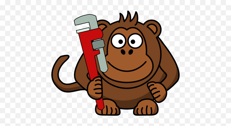 Monkey With Wrench - Cartoon Monkey Clipart Emoji,Animal Emojis