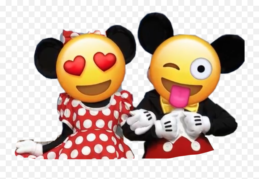 Mickeymouse Minniemouse Emoji Freetoedit - Mickey Mouse Mascot Png,Holding Hands Emoji