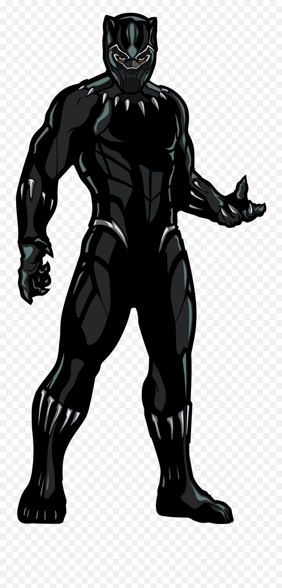 Black Panther Superhero Clipart - Black Panther Marvel Clipart Emoji,Wakanda Emoji