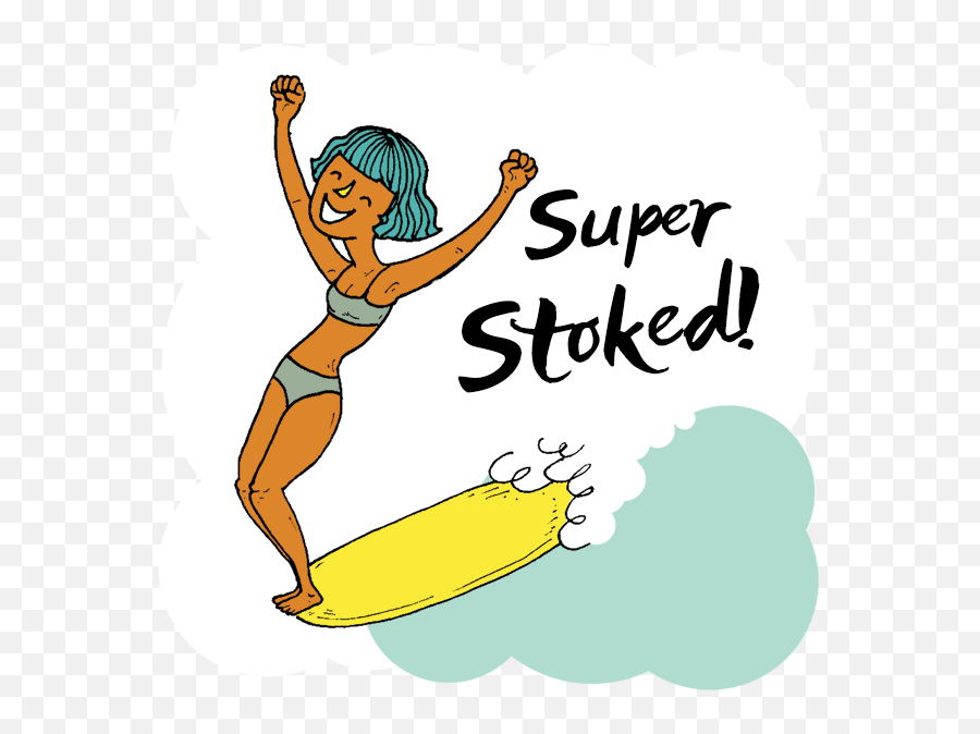 Just Surfing Stickers Pack By Stefanos Kofopoulos - Cartoon Emoji,Surfboard Emoji