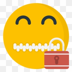 Secret - Free smileys icons Zipped Mouth Emoji With Padlock