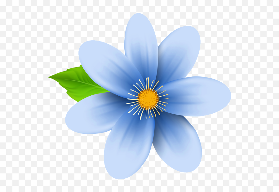 Blue Flower Emoji - Transparent Background Purple Flower Clipart,Flower Emojis