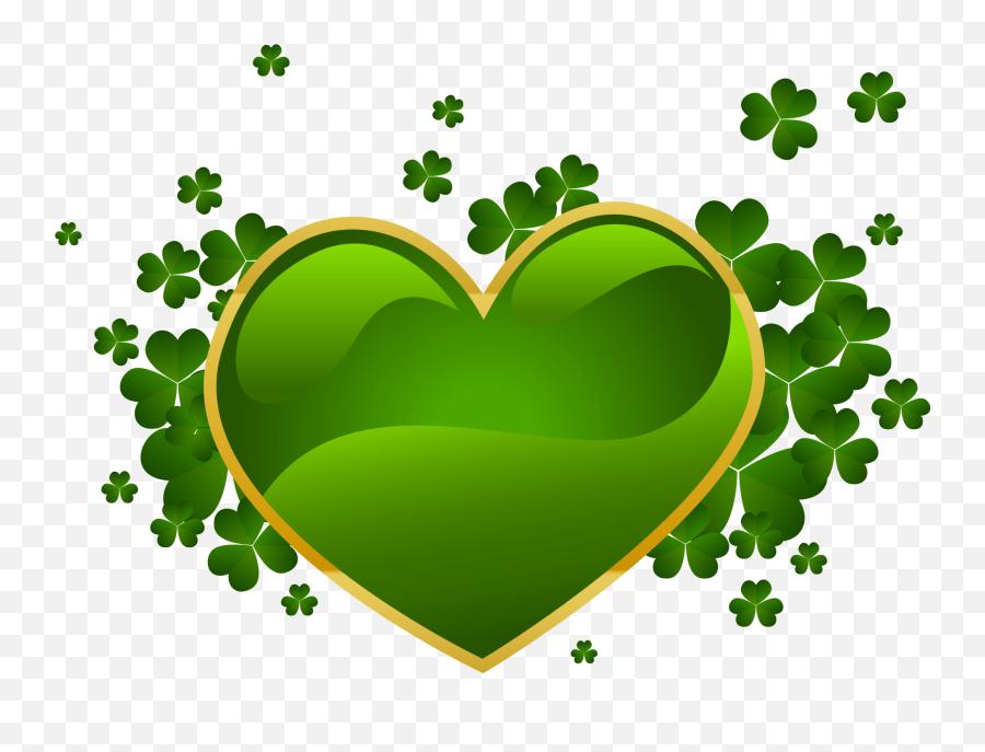 Green Heart Transparent Png Clipart Free Download - St Day Png Emoji,St Patrick's Day Emoji