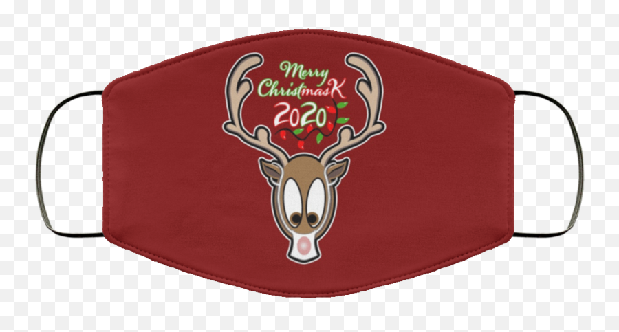 Merry Christmas 2020 - Rudolph Face Mask Qfinder Trending Liverpool Champions Face Mask Emoji,Reindeer Emoji