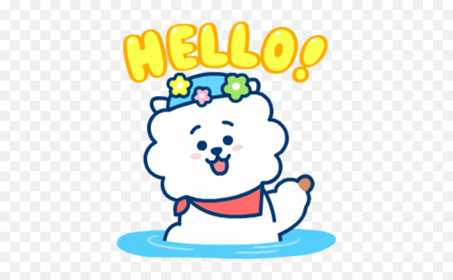 Bt21 Summer - Hello Gif Cute Bt21 Emoji,Bt21 Emoji