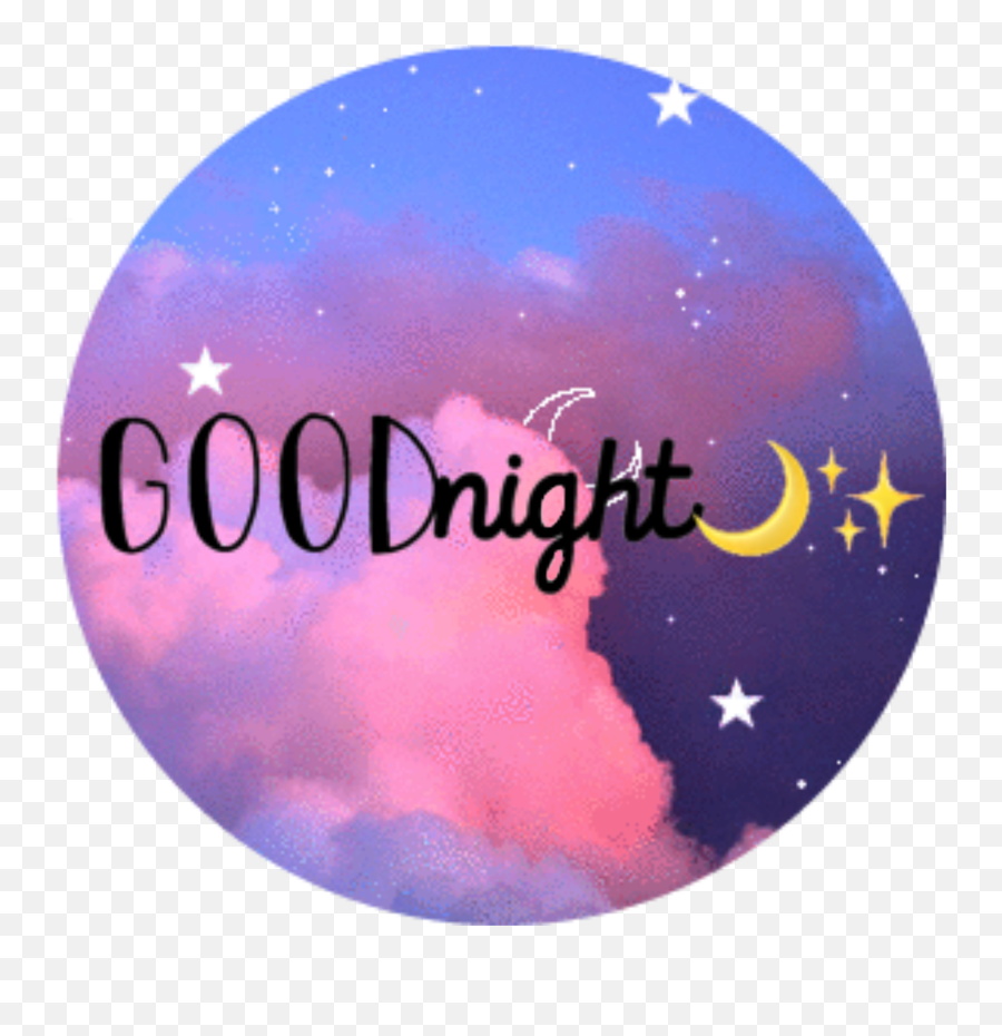 Goodnight Cute Circle Sticker By Lapluswag555 - Circle Sticker Cute Emoji,Cute Goodnight Emoji Texts