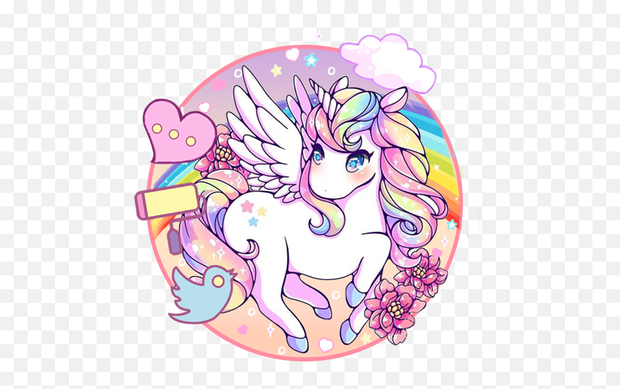 Cute Unicorn Themes Hd - Cute Unicorn Emoji,Unicorn Emoticons