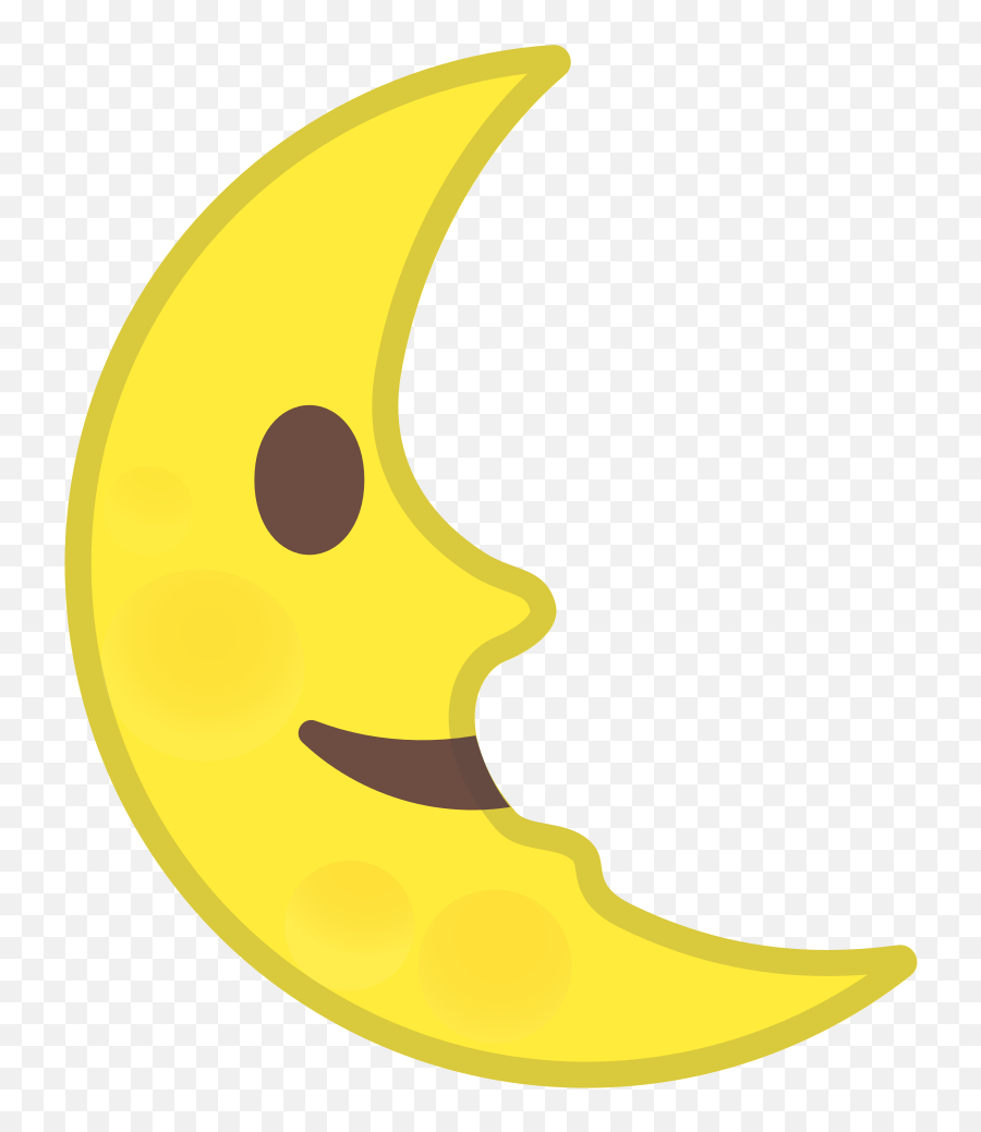 Last Quarter Moon Face Icon - Crescent Emoji,Moon Face Emoji