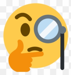 Monacle Think - Thinking Emoji Transparent Background,Egg Emoji Discord