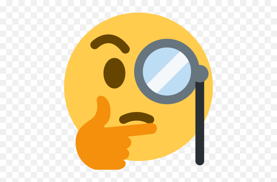 Monacle Think - Thinking Emoji Transparent Background,Egg Emoji Discord