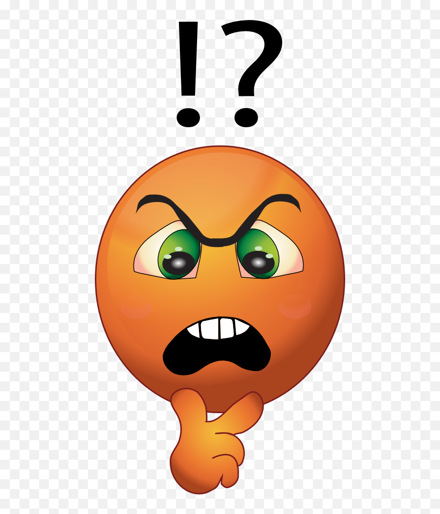 Orange Angry Smiley Emoticon Clipart - Emoticon Emoji,Mad Emoticon