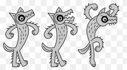 Three Wolves Vs Goat - 3 Clipart Emoji