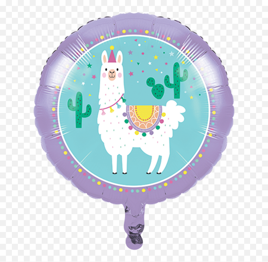 45cm Llama Party Foil Balloon Balloon Agencies - Llama Party Emoji,Llama Emoticon