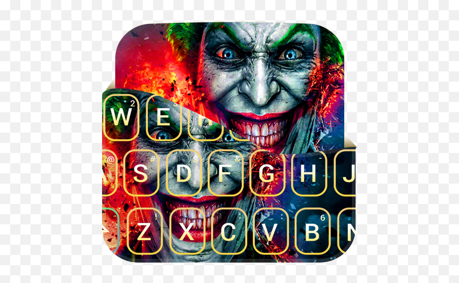 Joker And Harley Quinn Keyboard Theme - Joker Image One Side Emoji,Harley Quinn Emoji