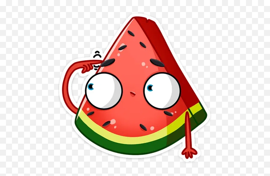 Watermelon Whatsapp Stickers - Stickers Cloud Watermelon Stickers Telegram Emoji,Watermelon Emoticon