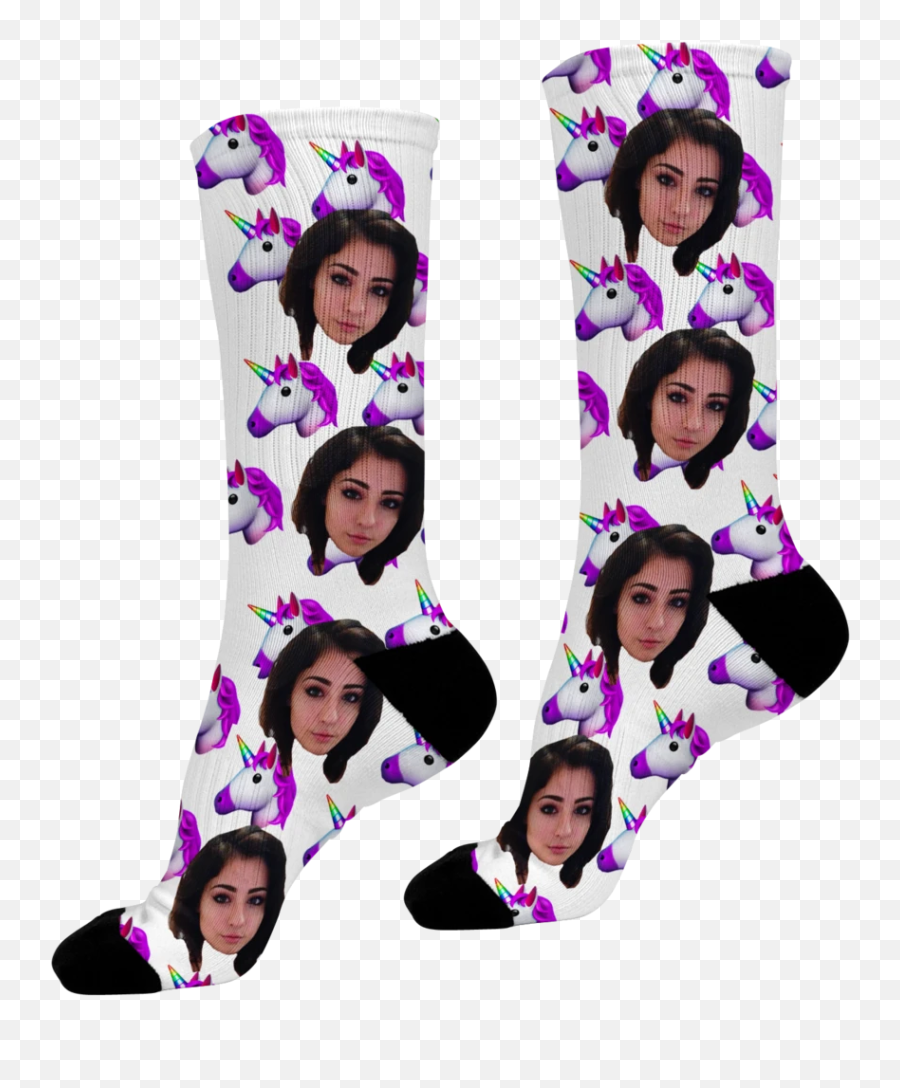 Unicorn Emoji Face Socks - Girl,Unicorn Emoji