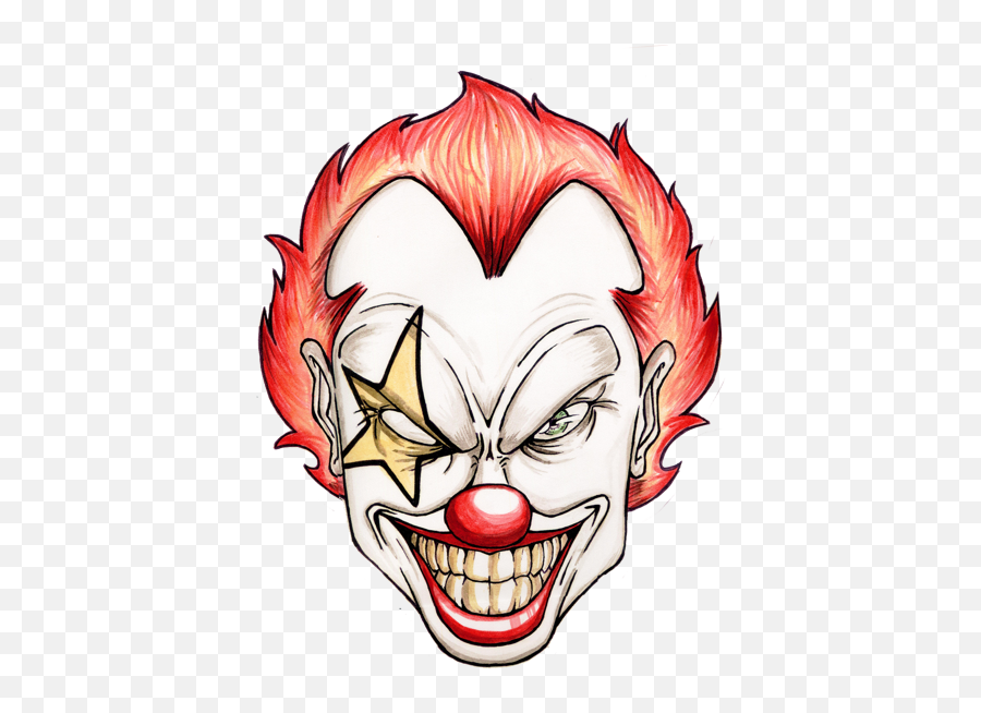 Circus Clipart Creepy Circus Creepy - Scary Clown Face Drawing Emoji,Scary Clown Emoji