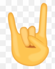Sign Of The Horns Emoji - Rock On Emoji Png,Hand Emoji