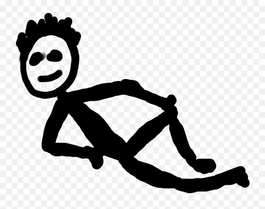 Cartoon Sitting Laid Back Lying Down Gingerbread Man - Laid Back Png Emoji,Lying Down Emoji