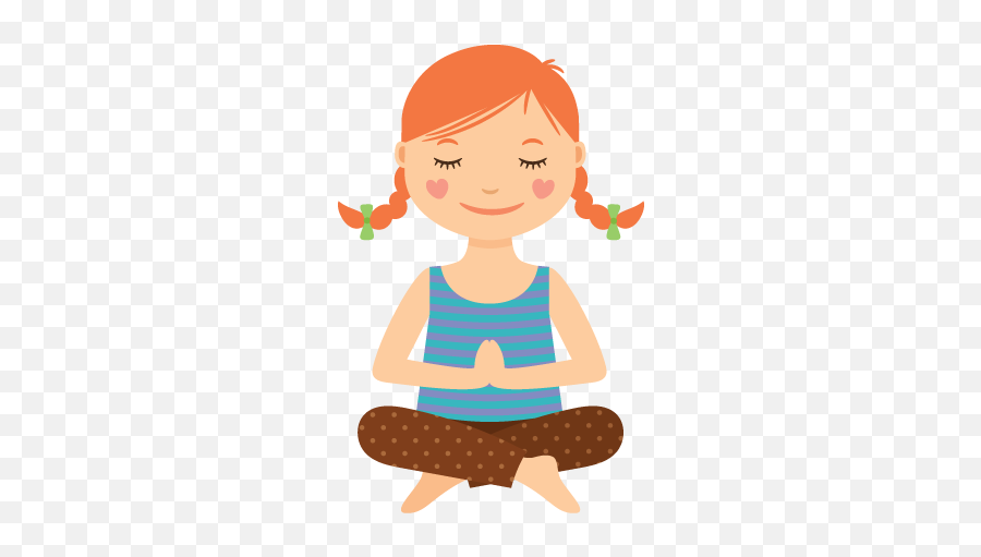 Meditation Clipart Childrens - Kid Yoga Clipart Emoji,Meditate Emoji
