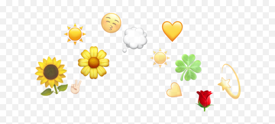 Crown Tumblr Emoji Aesthetic Cute - Sunflower,Cut Emoji