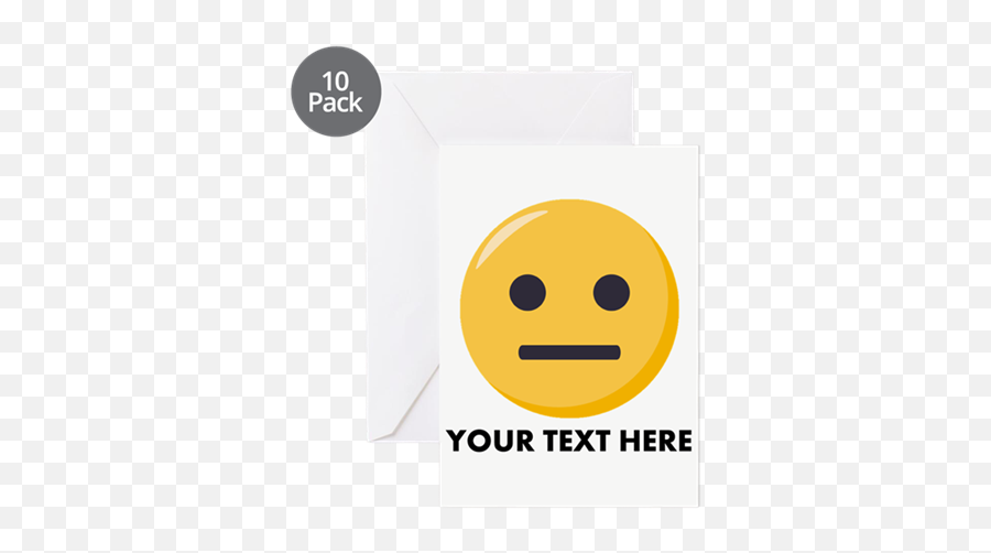 Emoji Neutral Face Perso Greeting Cards - Smiley,Neutral Face Emoji