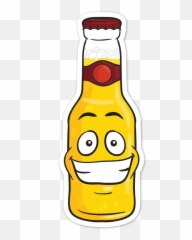 Emoji Vector Toons Png Beer Bottle - Cartoon Clipart
