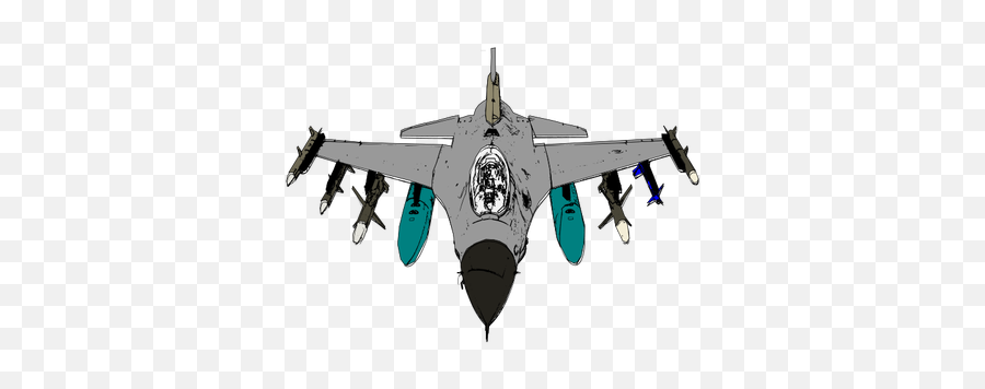 Bomber Plane Vector Illustration - F16 Clip Art Png Emoji,Brain Explosion Emoji