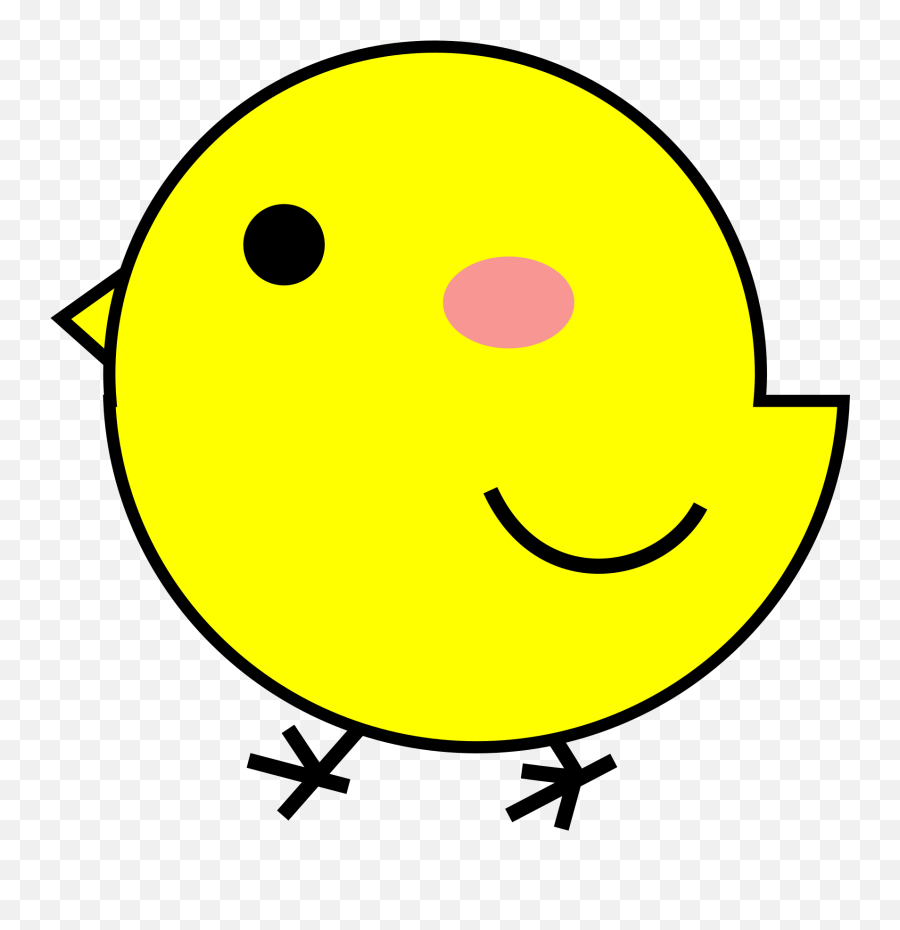 Yellow Chick Drawing Vector Clipart Image - Smiley Emoji,Dog Emoticon