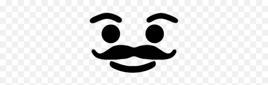Curly Mustache Face - Clip Art Emoji,Mustache Emoji Text