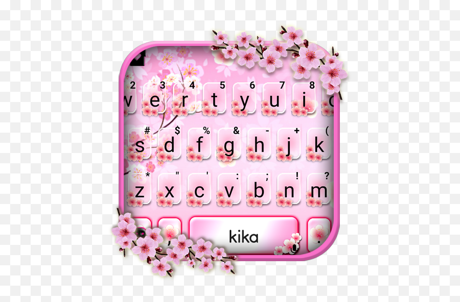Pink Spring Flowers Keyboard Theme - Floral Design Emoji,Emoji Flowers Copy And Paste
