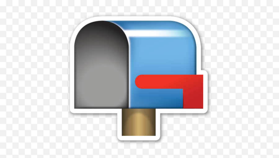 Open Mailbox With Lowered Flag Emojistickerscom Emoji - Arch,France Flag Emoji