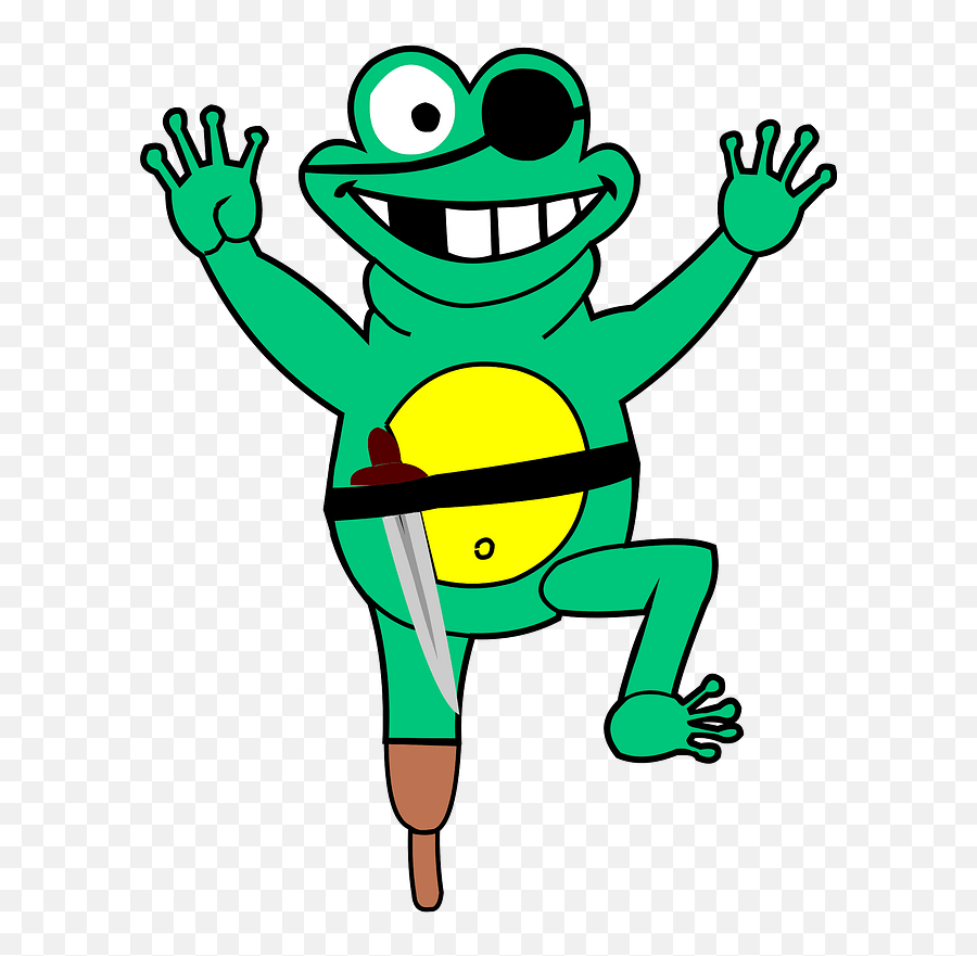 Pirate Frog Clipart Free Download Creazilla - Frog Pirate Cartoon Emoji,Pirate Ship Emoji