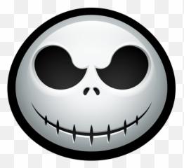 Dead Skull Halloween Jack Skellington Bones Nightmare Icon - Cute Skeleton Clipart Emoji